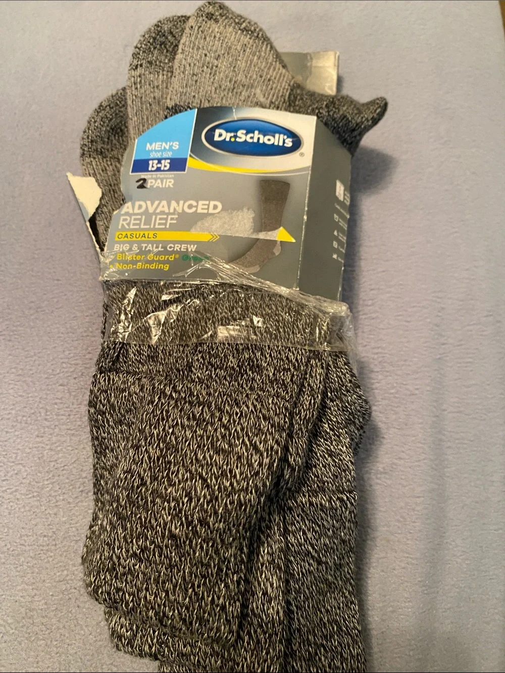 Dr. Scholl's Men's Crew Socks - Gray Marled (2 Pair)
